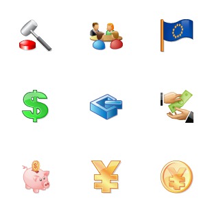 Business Toolbar icon sets preview