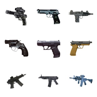 Guns icon sets preview