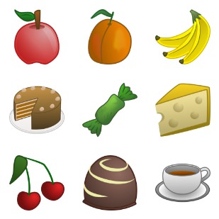 Food icon sets preview