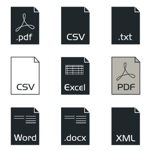 Simple files icon sets preview