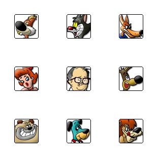 Tex Avery Cartoon icon sets preview