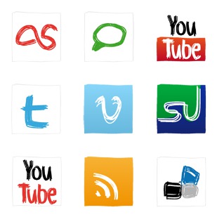 Social Media icon sets preview