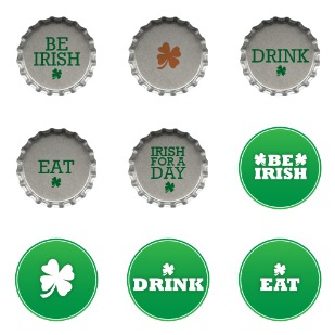 St Patricks Day icon sets preview