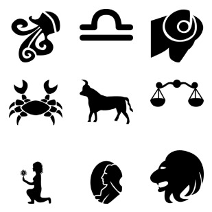 Zodiac icon sets preview