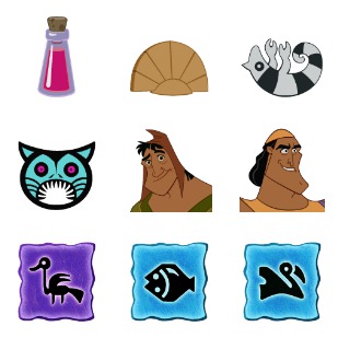 The Emperor's New Groove icon sets preview