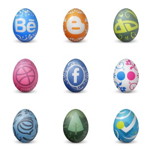 Social Easter Egg icon sets preview