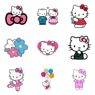 Hello Kitty icon sets preview