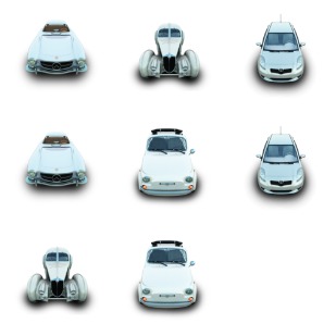 Silver Cars icon sets preview