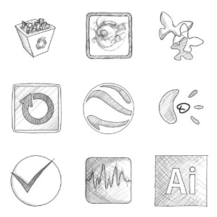 Sketchy icon sets preview