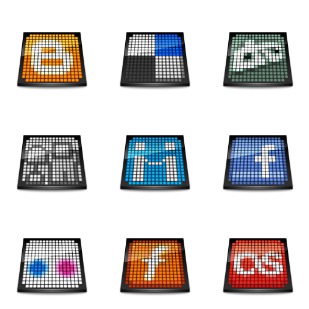 OLED Social icon sets preview