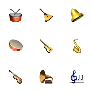 Music Library icon sets preview