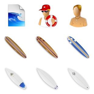 Surf icon sets preview