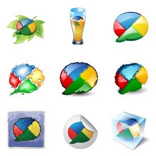 Google Buzz icon sets preview