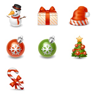 Winter Holiday icon sets preview