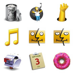 Simpsons icon sets preview