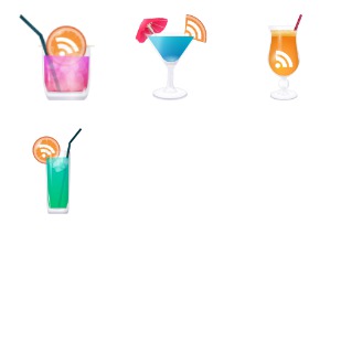 RSS Drink Cocktail Party icon sets preview