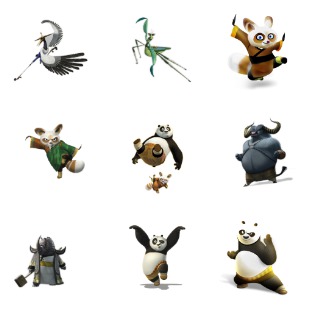 Kung Fu Panda icon sets preview