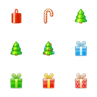 Christmas icon sets preview