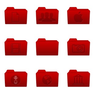 Mac OS X Style Folders icon sets preview