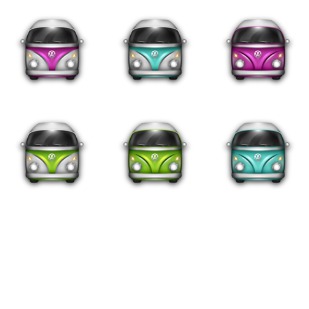 VW bulli icon sets preview