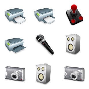 Devices icon sets preview