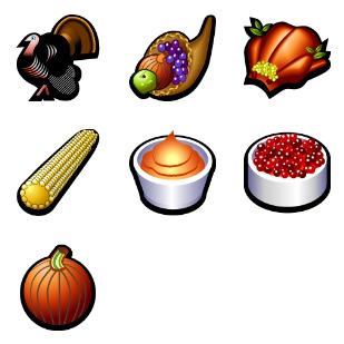 Thanksgiving & Christmas icon sets preview