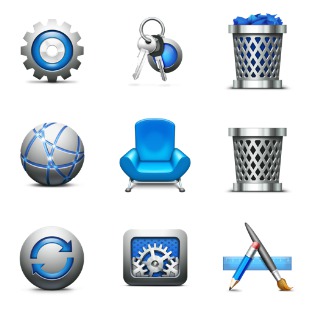 Mac OS X style icon sets preview