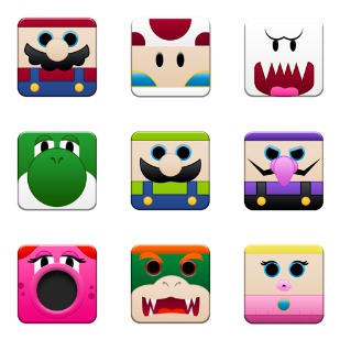 Super Mario Pack icon sets preview