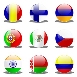 Flags icon sets preview