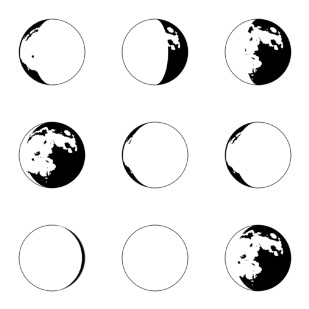 Moon Phase 1 icon sets preview