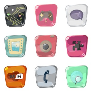 Rubber icon sets preview