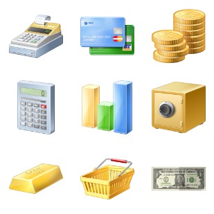 Finance icon sets preview