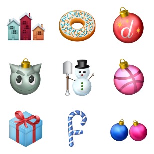 Christmas Social icon sets preview