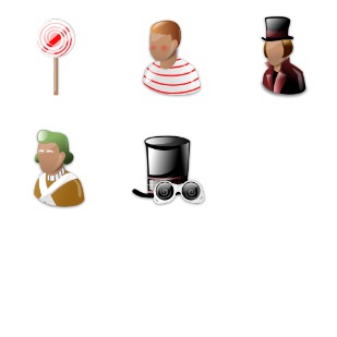 Charlie and the Chocolate Factory icon sets preview