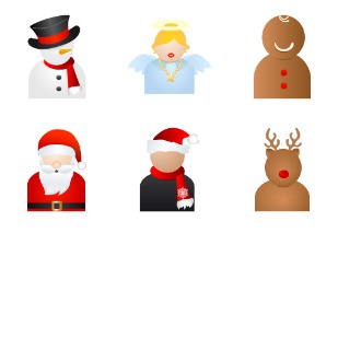 Xmas People icon sets preview