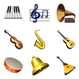 Music Library icon sets preview