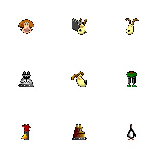 Wallace & Gromit icon sets preview