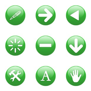 Green Glossy Pack icon sets preview