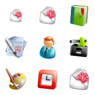 Blogging icon sets preview