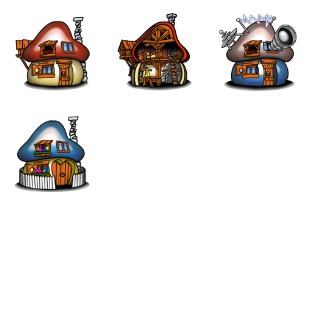 Smurf Houses icon sets preview