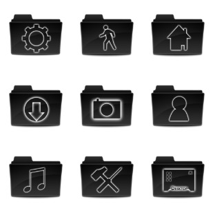 Black Elegant icon sets preview