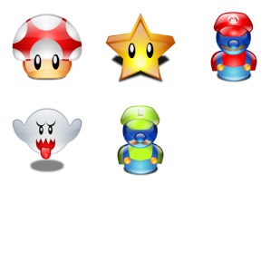 Super Mario Lumina icon sets preview