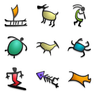 Petroglyphs icon sets preview