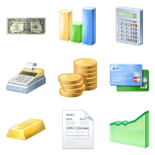 Finance icon sets preview