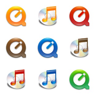 iTunes And Quicktime icon sets preview