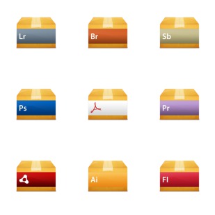 Adobe Box icon sets preview