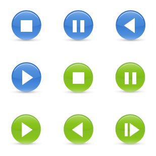 Glossy Buttons icon sets preview