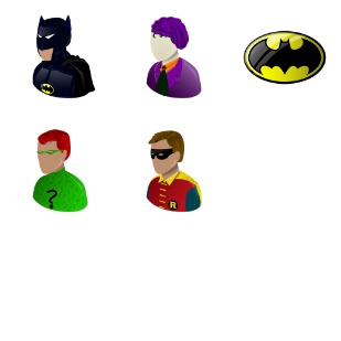 Batman icon sets preview