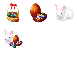 Easter icon sets preview