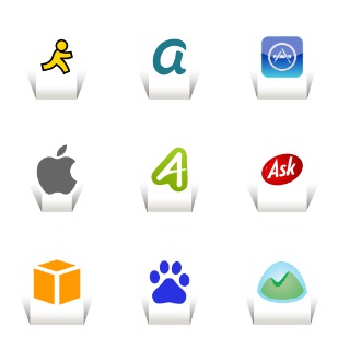 Papercut Social icon sets preview